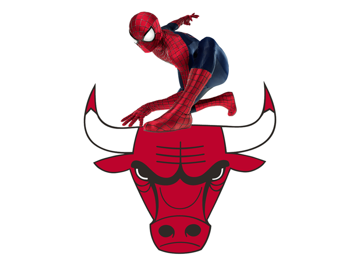 Chicago Bulls Spider Man Logo vinyl decal